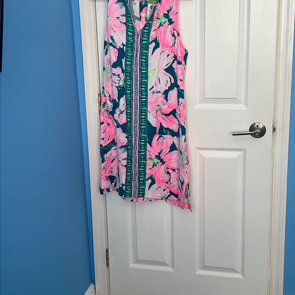 Lilly Pulitzer Pink and Teal Floral Dress